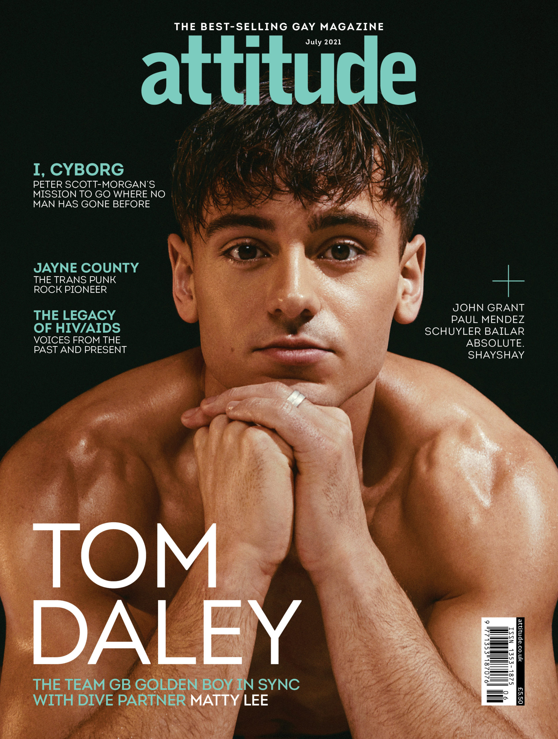 Attitude Magazine cover featuring Tom Daley
